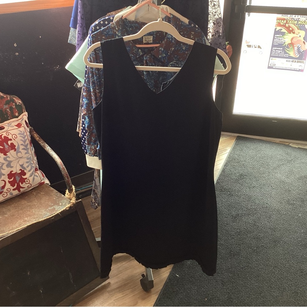 August Silk Black Mini Dress with Frilled Bottom